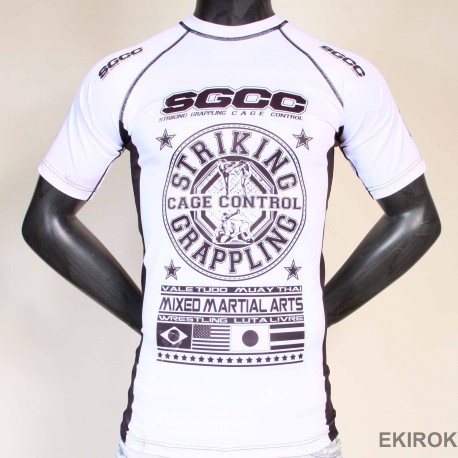 Rashguard SGCC blanc MMA