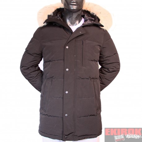 Parka Snorkel à capuche Noir Fermeture zip et pressions