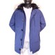 Parka Snorkel à capuche bleu Fermeture zip et boutons