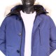 Parka Snorkel à capuche bleu Fermeture zip et boutons
