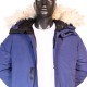 Parka Snorkel à capuche bleu Fermeture zip