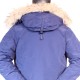 Parka Snorkel à capuche bleu Fermeture zip