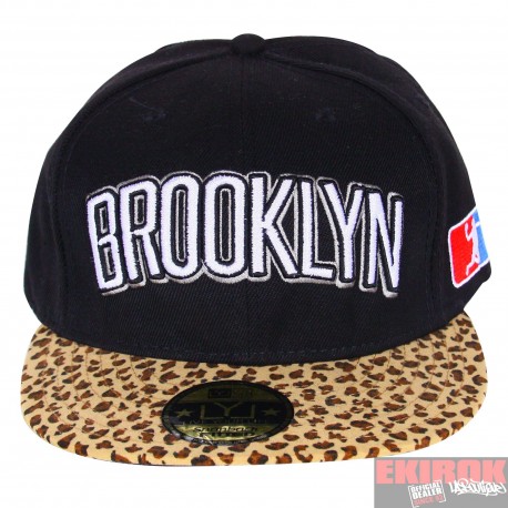 Casquette LYL Brooklyn visière léopard Snapback