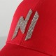 Casquette Baseball LED Avec Strass Rouge Argenté